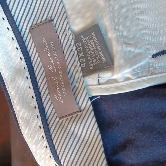 Daniel Cremieux signature collection Navy Pleated mens dress pants new - Picture 5 of 5